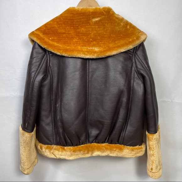 New Walter baker Eduardo faux fur trim leather jacket - Picture 11 of 16
